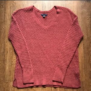 Women’s American Eagle Outfitters Rust Color V-neck Sweater Size Small